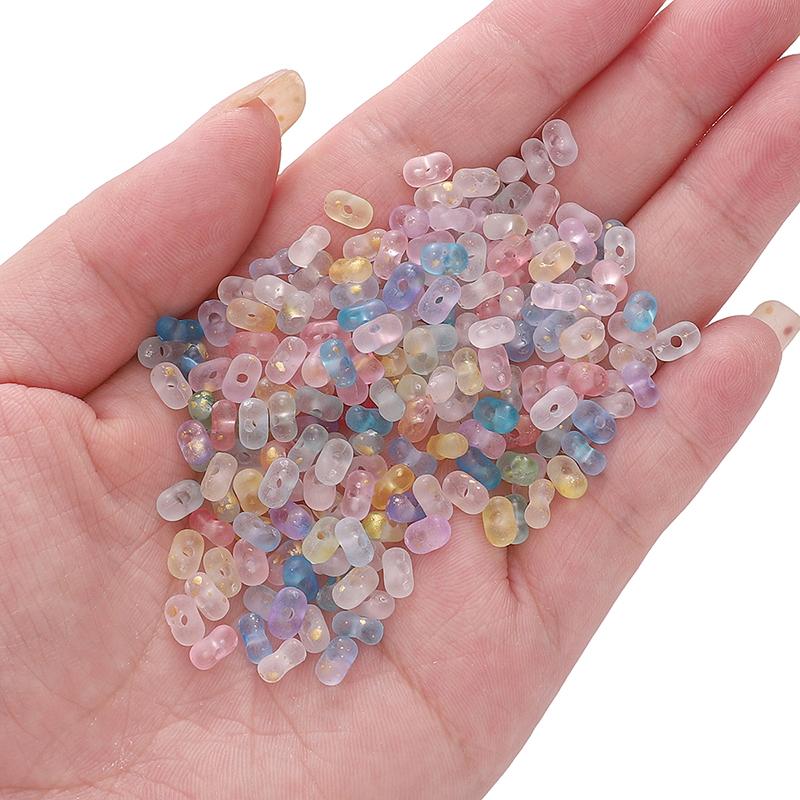 220Pcs Acrylic Peanut Beads For DIY Necklace Bracelet Earrings Jewelry Making Craft Accessories
