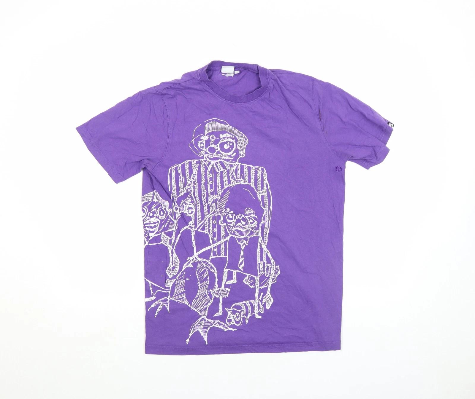 

Avalaan Purple Graphic Short Sleeve Cotton T-Shirt M Women s 3XL