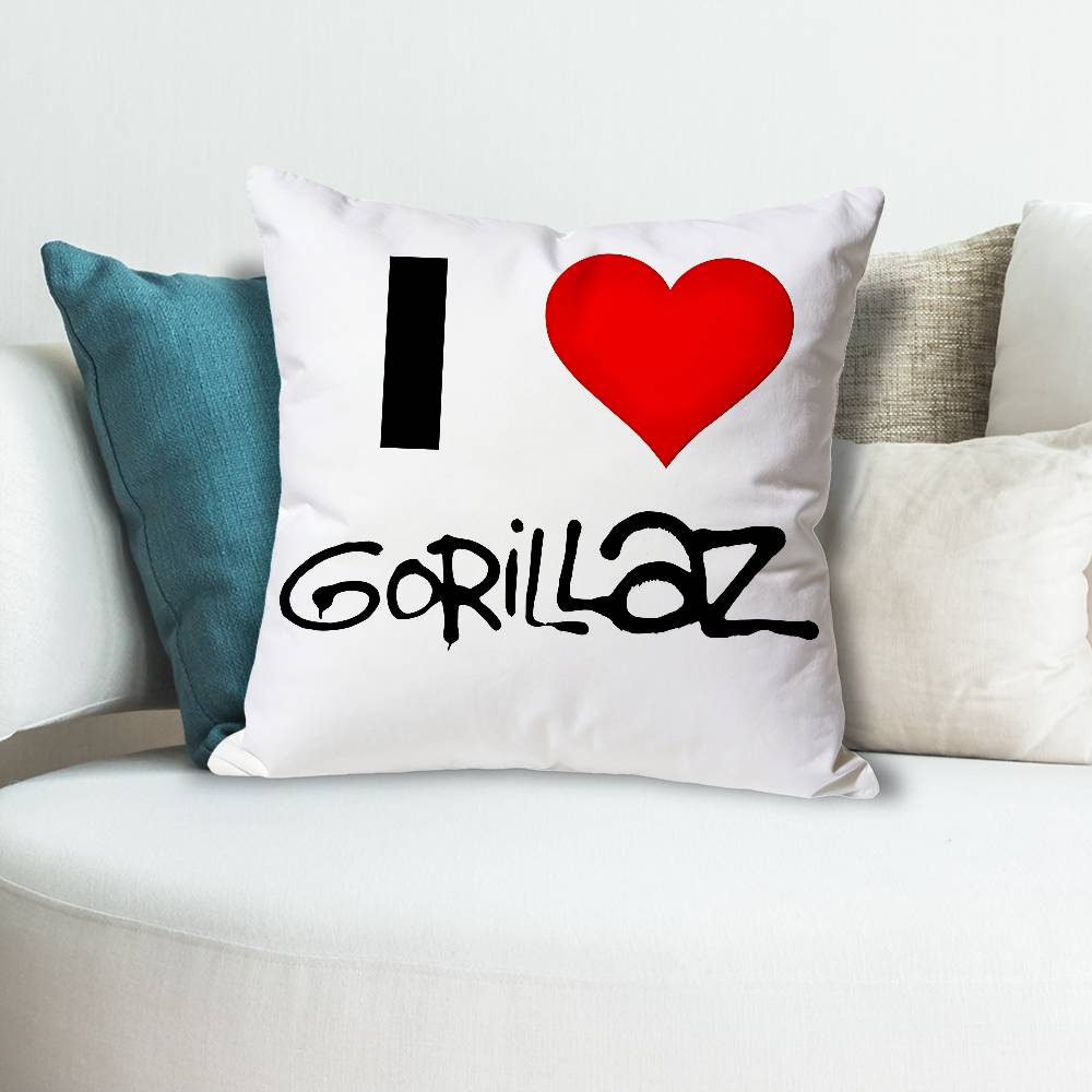 

GGorillaz The Mountain Anime Celebrity Merchandise AllMatch Printed Pillow Case Sofa Car Office Room Decoration Protector 30x30 cm