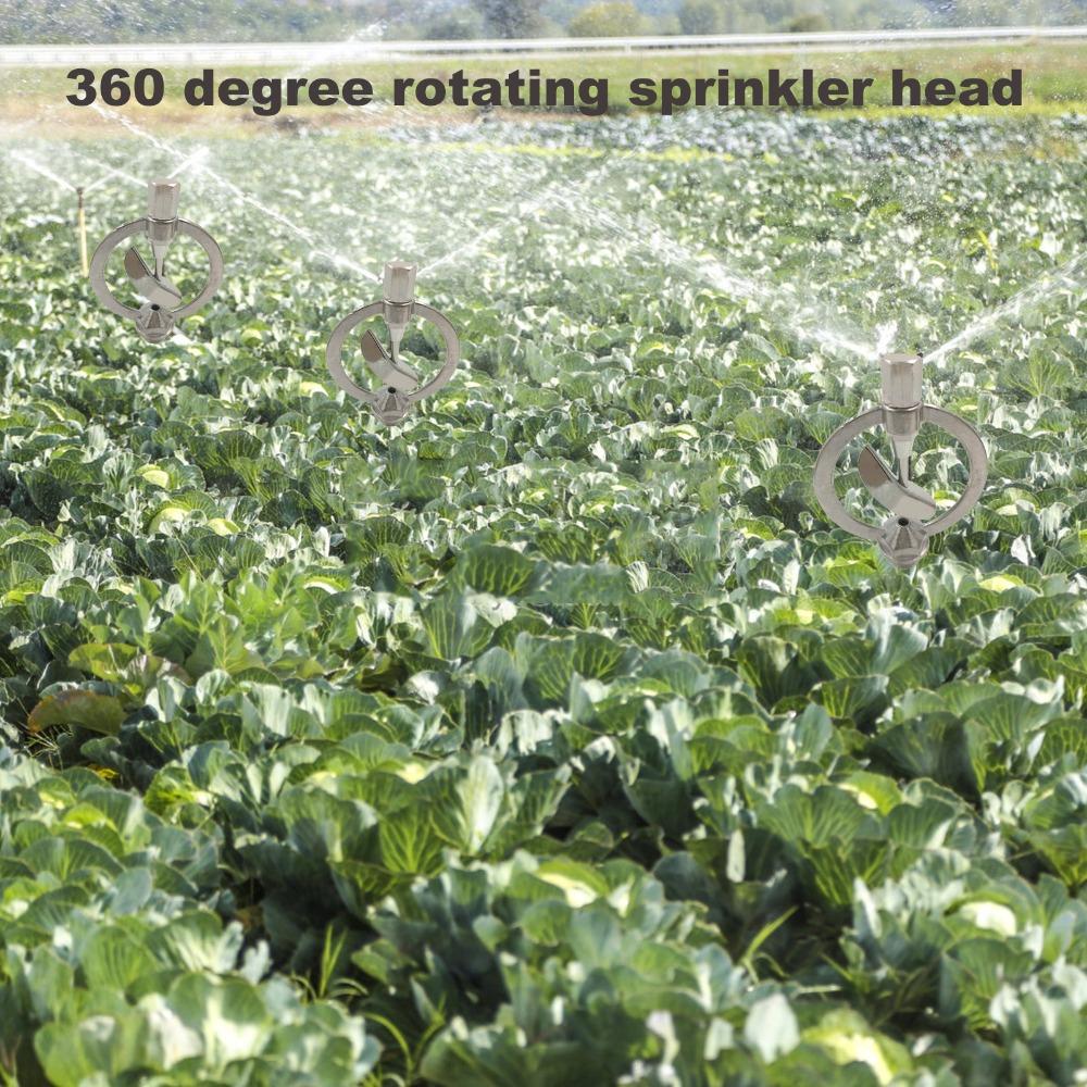 Heavy Duty 360 Degrees Rotary Automatic Watering Scattering Nozzle Metal Butterfly Head Garden