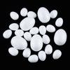 20pcs White Foam Eggs Easter DIY Painting Craft Fake Styrofoam Egg Easter Home Decoration Supplies Kids Favors Toy Gifts