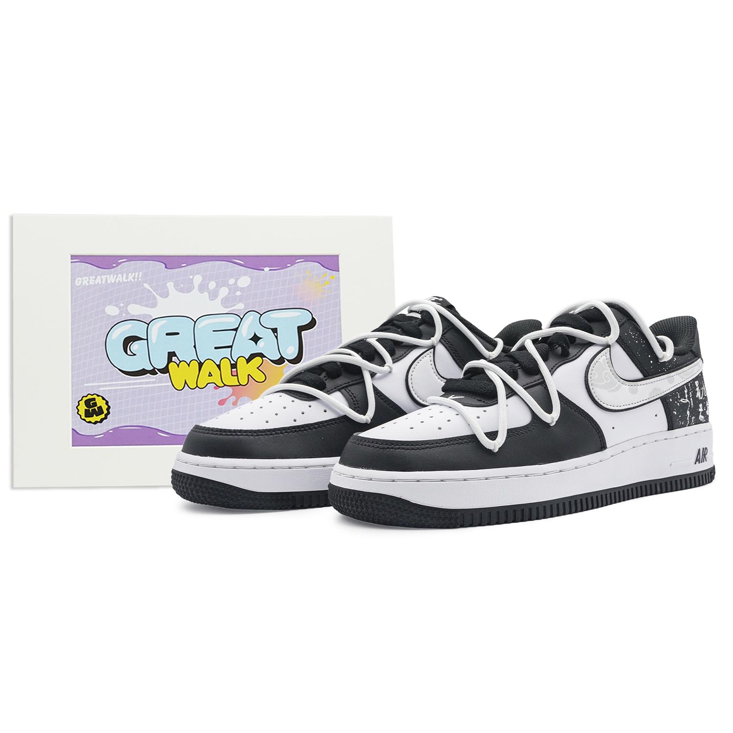 

Nike Air Force 1 Abrasion Resistant Low top Skateboard Shoes Unisex Black White DV0788-001(Team322-) 40.5