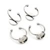 10pcs 4 6 8 10 12mm Thick Stainless Steel Adjustable Ring Settings Blank Base,Fit 4-12mm Glass Cabochons Buttons