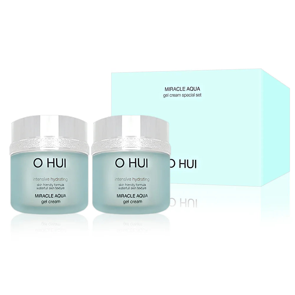 O HUI Miracle Aqua Gel Cream Set 50ml+50ml +RANDOM GIFT