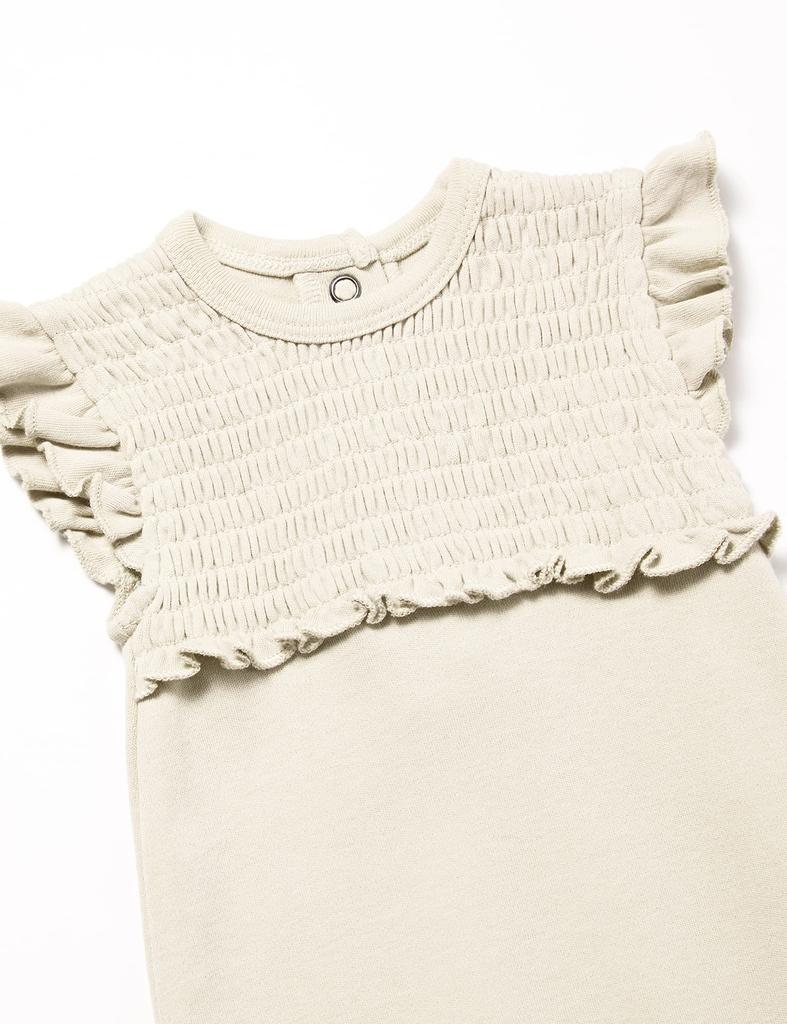 Short Sleeve Romper Organic Short Sleeve Romper Baby Stone [L'ovedbaby] Ff-462 (Stone Beige) 9-12M (For 9-12 Months)