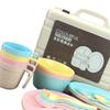 Colorful Tableware Portable Plastic Cutlery Set Cup Fork Spoon for Picnic Outdoor Activities