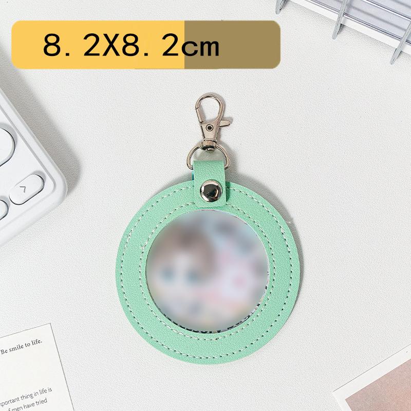 Round Badge Protective Case with Transparent Window Waterproof Hangable Portable Display Bag for Fan Supplies Gift Multi-color