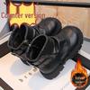 Girls' 2025 Fleece-Lined Waterproof Leather Boots - Autumn/Winter Snow & Princess Style for Kids