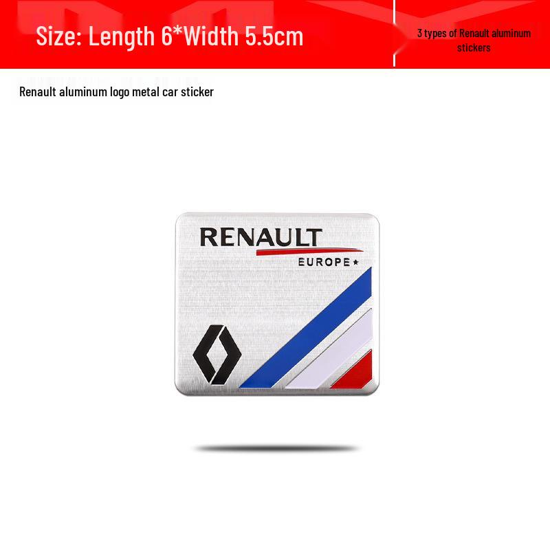 Metal Decorative Car Stickers & Rear Emblems for Renault Koleos, Captur, Fluence.