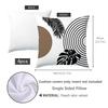 Cuscini Decorativi Moderni con Stampa di Foglie a Motivo Geometrico, Federa in Poliestere, Copricuscino Decorativo per Divano, Cuscino per Testiera