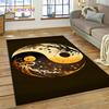 HD Natur Yin Yang 3D Chinesisches Tai Chi Bagua Teppich Teppich für Wohnzimmer Schlafzimmer Dekor, Rutschfeste Dekoration für Sofa Fußmatte Geschenk