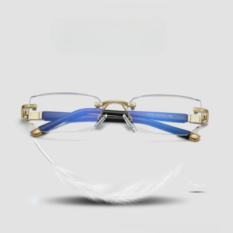 Latest Anti Blue Light Glasses Business Reading Glasses Rimless Presbyopic Eyeglasses for Women Men Reader Eyewear