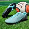 35-45 Męskie niskie buty piłkarskie Outdoor Długie gwoździe Niebieskie i białe porcelanowe sportowe buty piłkarskie Duże rozmiary Młodzieżowe sportowe dziecięce buty piłkarskie