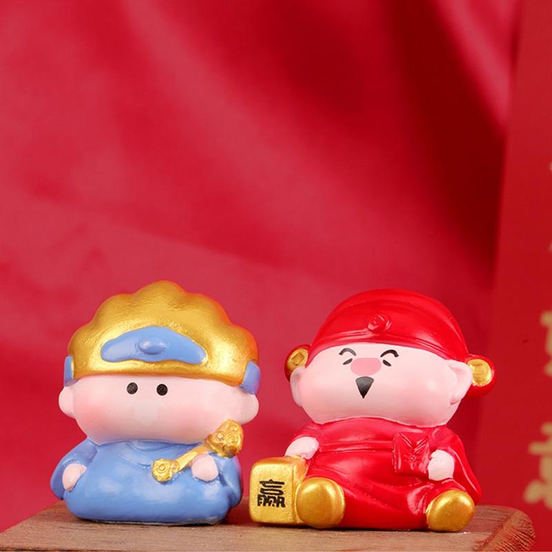 Horse Year Miniature Ornaments Zodiac Cartoon Lucky Pony Diy Car Decoration Spring Festival Office Desktop Decor Ornaments