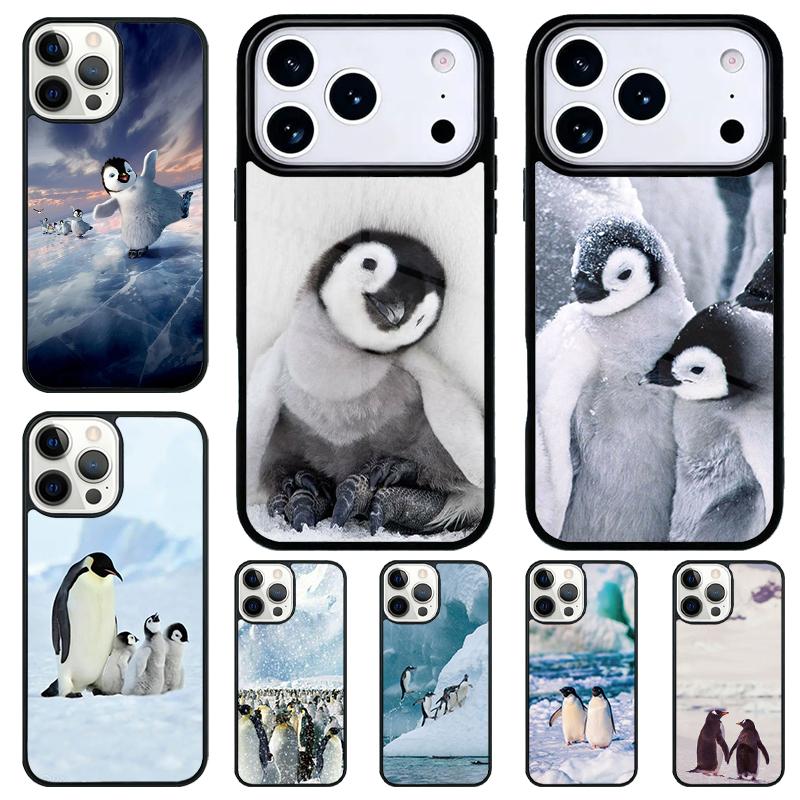 Penguin Snow Arctic Cute Animal Shockproof Phone Case for iPhone 17 Air 16e 15 11 12 14 13 Pro Max Cover Coque