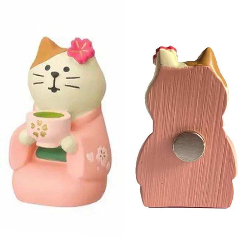 Resin Cute Cartoon Cat Fridge Magnetic Sticker Kawaii Zakka 3D Refrigerator Magnet Magnets Home Decoration Creative BirthdayGift