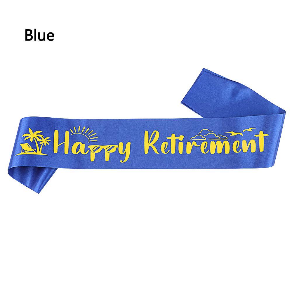 

and Women Gold Stamped Letters Satin Sash Retired Party Supplies Happy Retirement Photo Booth Props