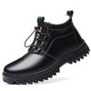 New cotton shoes winter warm velvet thickened high-top leather shoes cotton old man dad snow boots