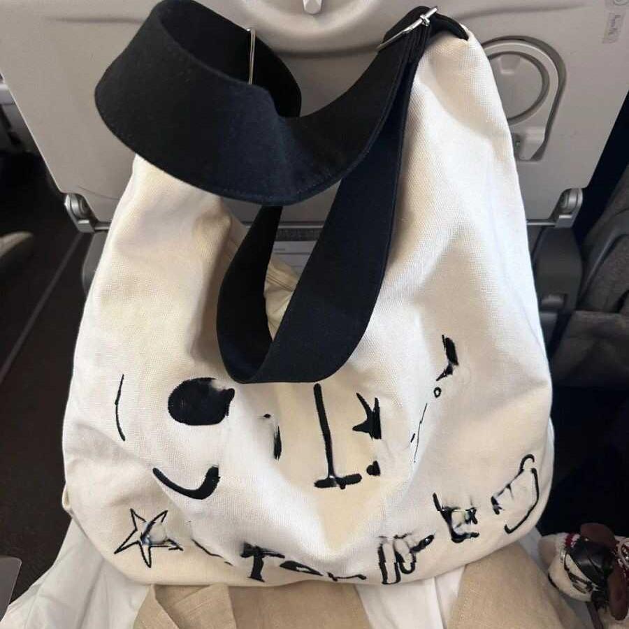 

Canvas Tote Bag Goes with Instagram College Class Bag