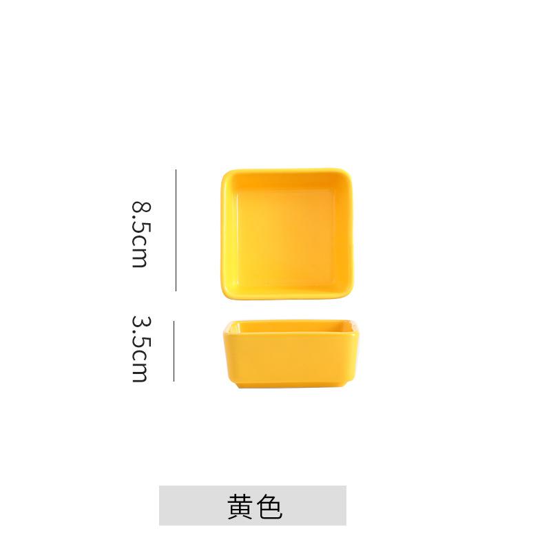 Creative Ceramic Snack Plate Restaurant Ktv Grid Dried Fruit Snack Plate Household Seasoning Plate Hot Pot Seasoning Small Dish