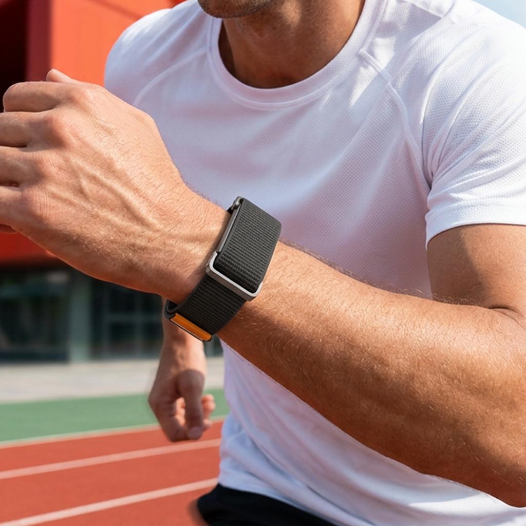 Nylon Strap + Metal Case for Google Fitbit Air Soft Breathable Loop Wristband Replacement Sport Strap Fits for Fitbit Air Band