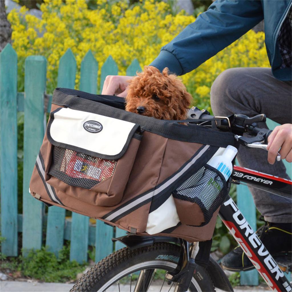 Bicycle Basket Bag For Dog Dog Bike Basket Front Bike Pet Carrier For Dog Bicycle Handlebar Bag Dog Carrier Bike Basket