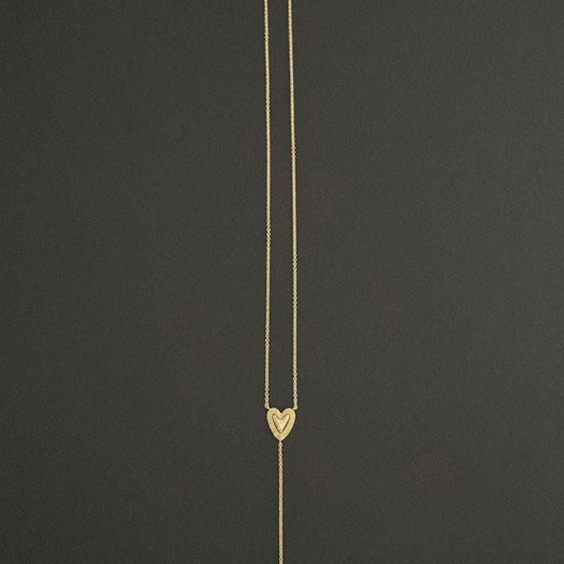 BORNETE COLLECTION_HER GAZE_Nora heart drop necklace