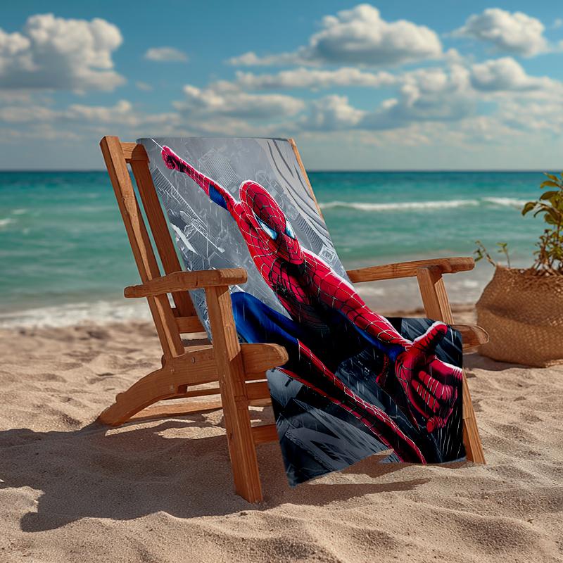 Ultra-Soft Beach Towel with Spider-Man Theme,Ideal for Pool - Camping, Diving - Perfect Travel Essential, Vibrant Beach Towel.