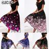 Fashion Summer Spring Short Sleeve O-Neck Casual Dresses