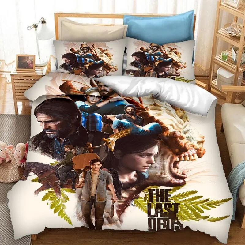 משחק The Last of Us חלק סט מצעים בנים בנות מידה טווין קווין כיסוי שמיכה ציפית מיטה ילדים מבוגרים טקסטיל בית