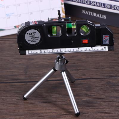 Measure Tape Ruler With Metal Tripod Stand Laser Level Line Tool Multipurpose Laser Level Kit Standard Cross Line Lase
