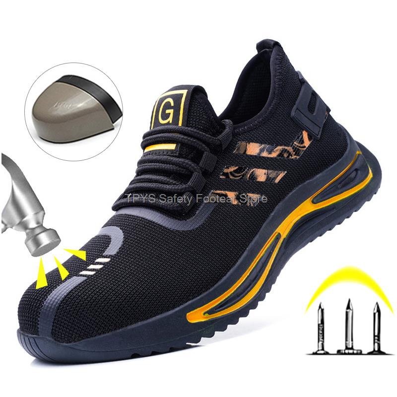 Fashion Men's Safety Shoes Insulation 6KV Electric Work Boots Fashion Steel Toe Anti-stab Industrial Working Shoes Men Safety Boots 2024