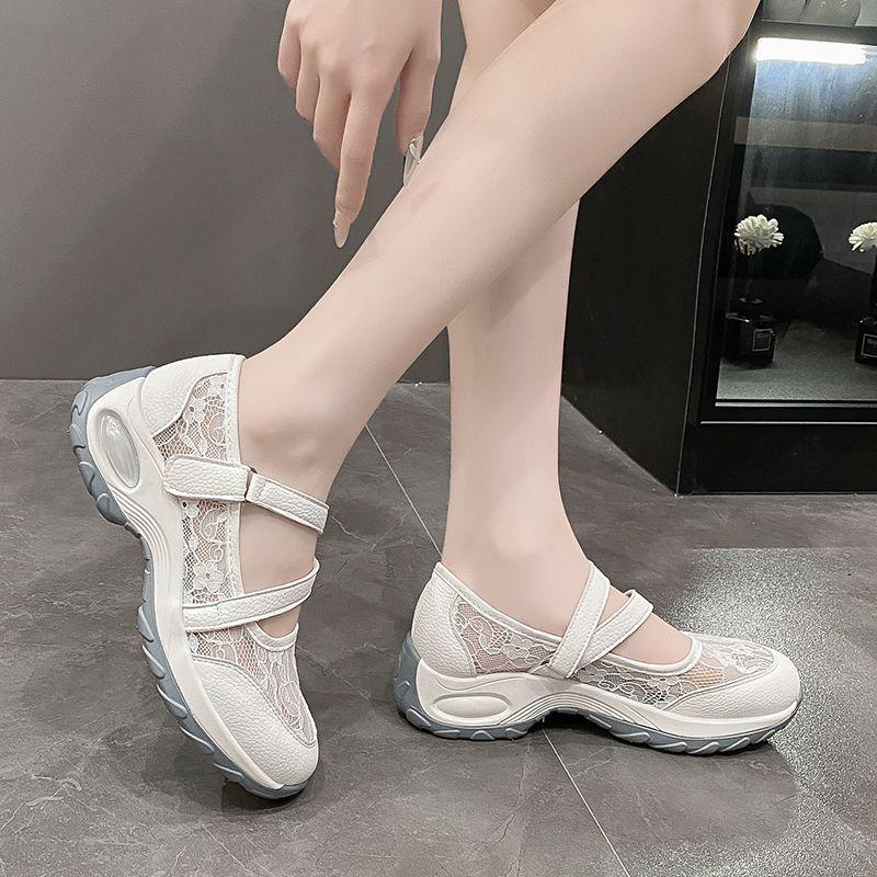 Fashion Women's Lace Mesh Breathable Shoes Summer Casual Running Sneakers Stylish New Arrival 2025 Trends On Offer Light Ladies Footwear