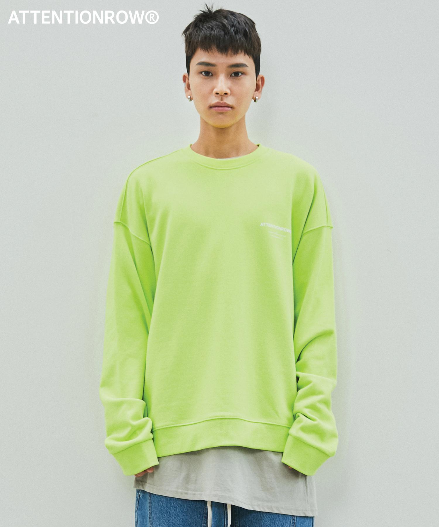 Attention Row Remind Logo Sweatshirt (Lime Punch) Green/0 Size