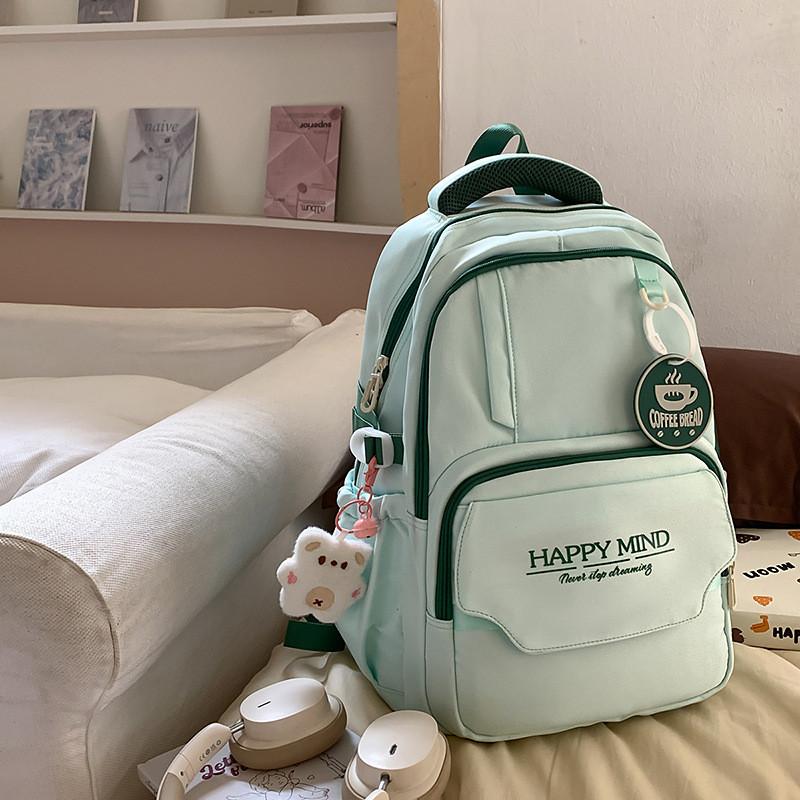 Leisure Capacity Big Backpack With Letter Print Design For Daily Student Campus