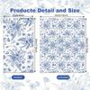 100pcs Blue Floral Paper Napkins Blue Floral Decorative Hand Towels for Bridal Shower Wedding Birthday Dinner Party Supplies