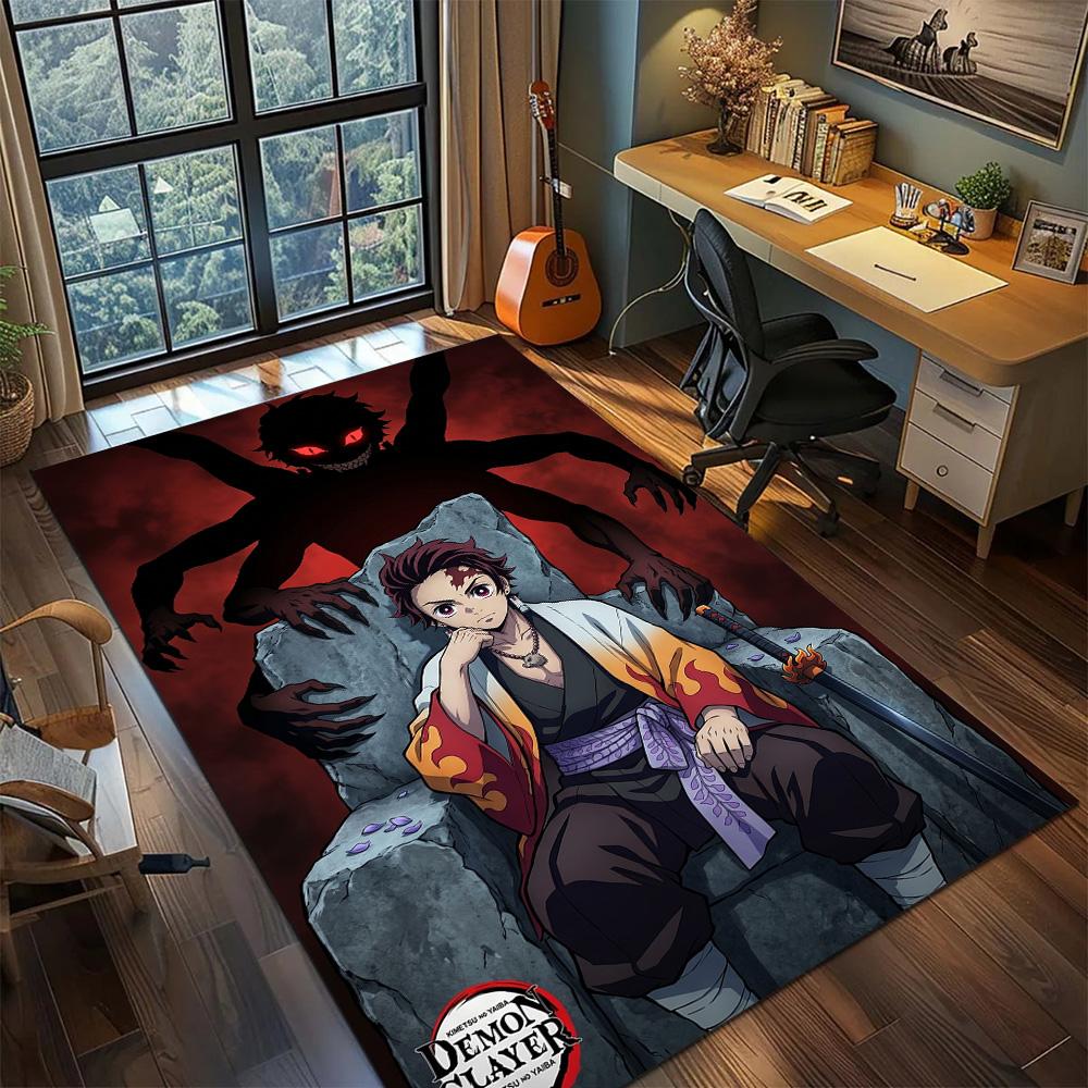 Demon Slayer Carpet Floor Mat Large Area Gamer Bedroom Washable Non Slip Home Room Decor YUN6512