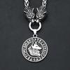 Vintage Domineering Viking Wolf Head Necklace 316L Stainless Steel  Nordic Animal Pendant Odin Amulet Jewelry