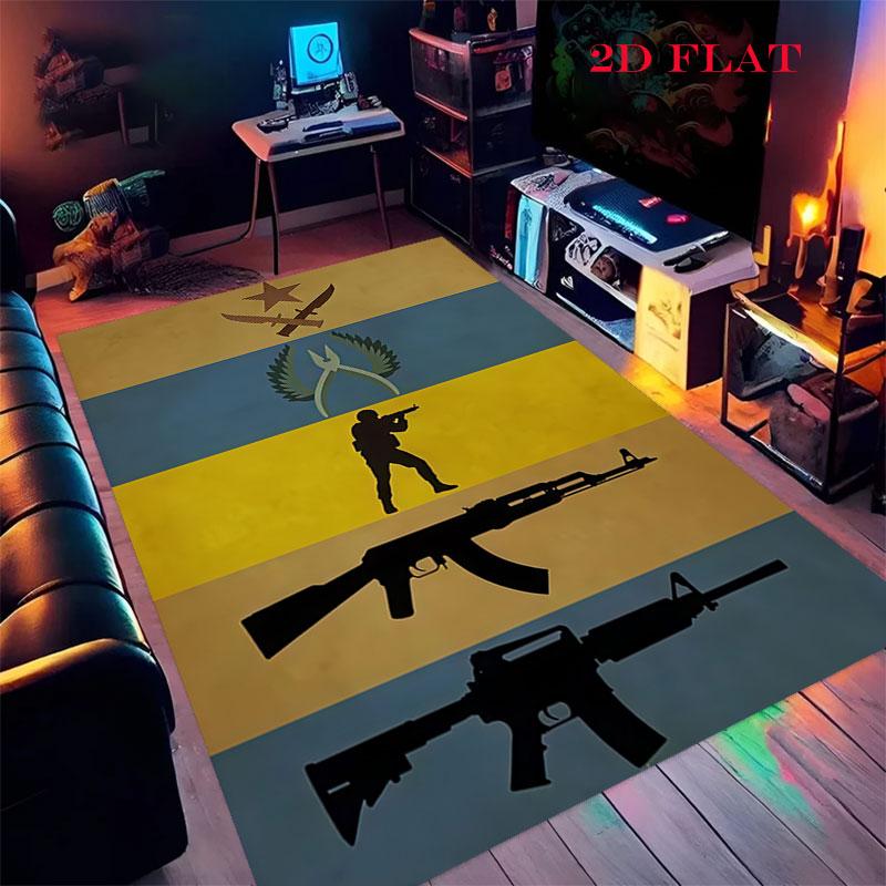 csgo2 Carpet Rug for Living Room Bedroom Home Sofa Decoration,Kids play Nonslip Floor Mat