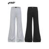 ARES Mens Slim Straight Flared Sweatpants High Waist Side Zip Stretch Casual Pants