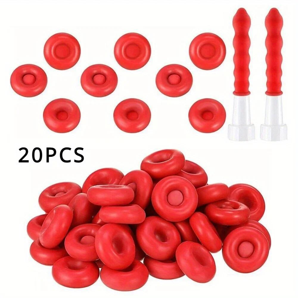 10/20Pcs Tip Seal Cap Glass Rubber Sleeve Latex Leather Tip Nozzle Protector Leak Proof Seal Sleeve