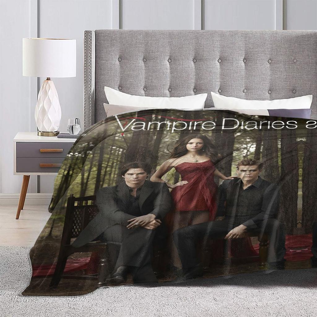The Vampire Diaries Damon Salvatore Coperta Flanella Divertente Calda Coperte Plaid per Copriletto Primavera/Autunno