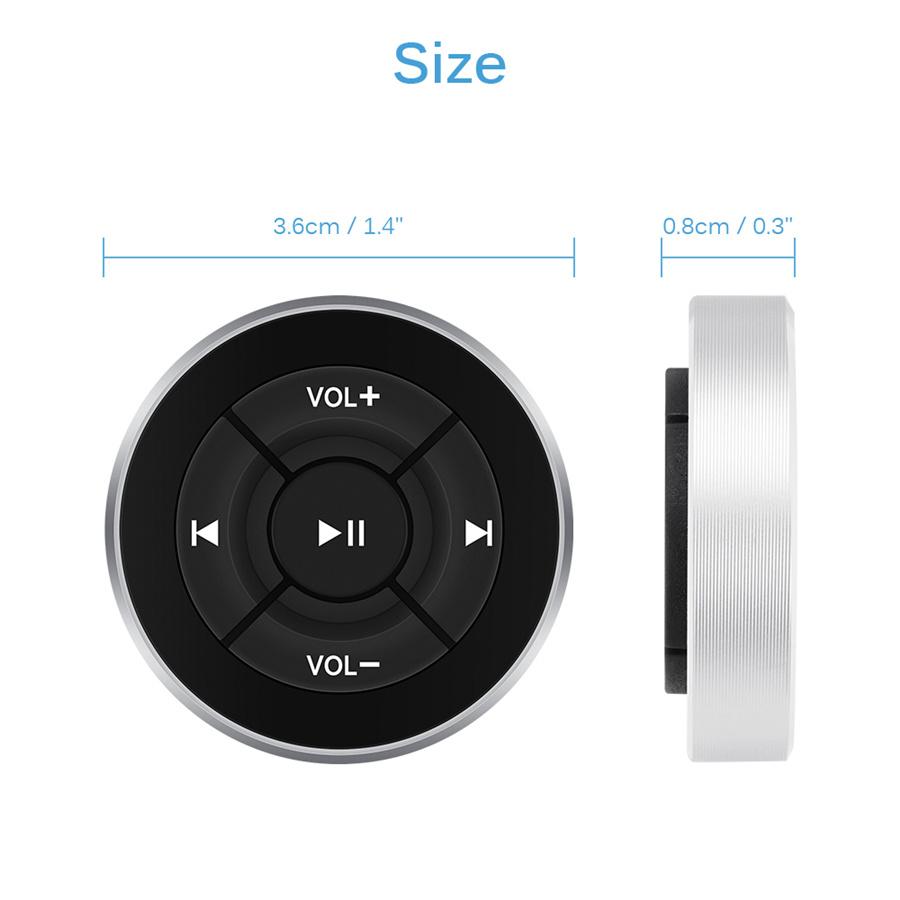 Wireless Bluetooth Media Steering Wheel Remote Control Buttons Mp3 Music Player