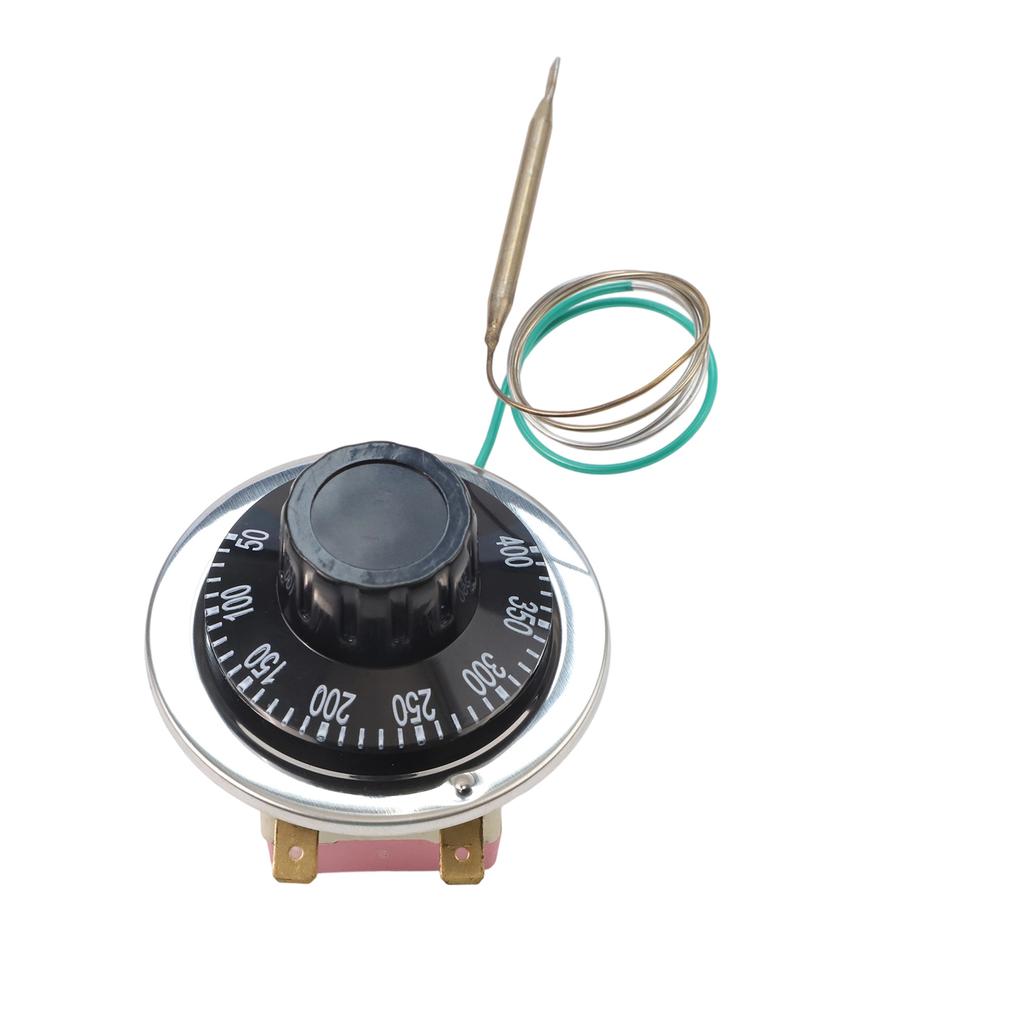 Electric Oven Thermostat Adjustable Temperature Controller Switch 50-400℃ 2 Pin Air Heater Washing Machine Frier Kitchen