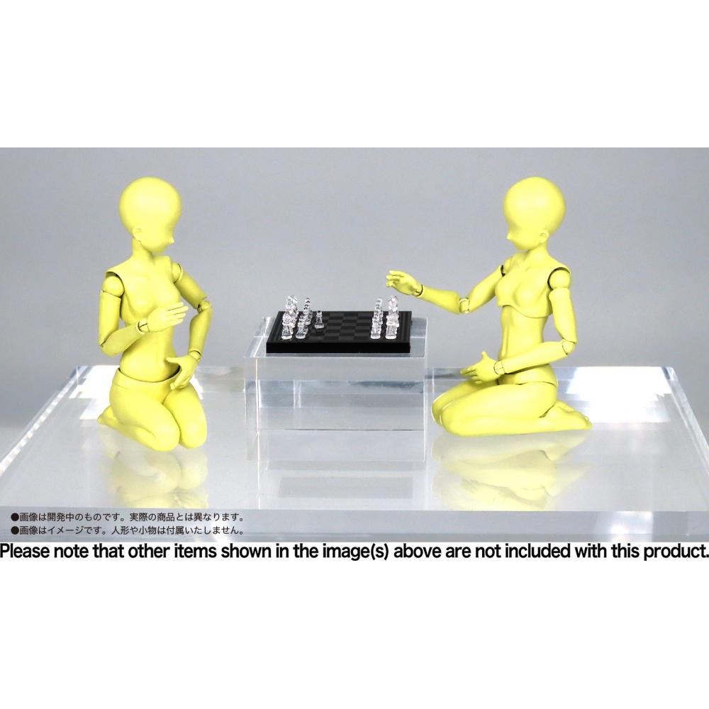 Puripura 1 12 Chess With Puripura Figures  Clear X Black 