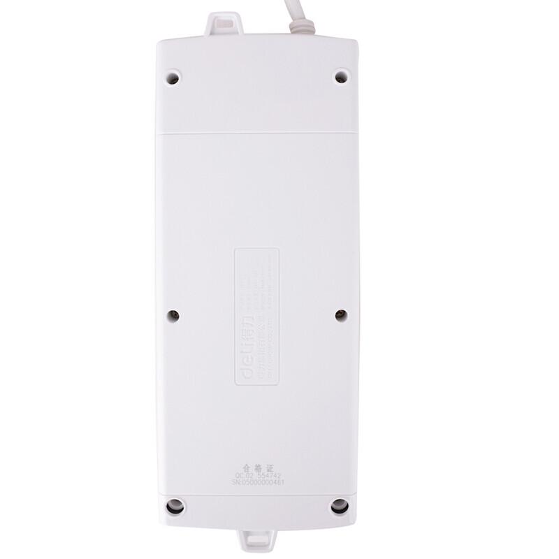 Deli 18212 8-Outlet Power Strip with Overload Protection, 5M (2-Pack) CN plug (adapter included)