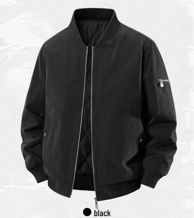 Men's Autumn/Winter Thick Cotton Jacket with Fashionable Baseball Collar - Casual American Workwear, Windproof, Warm Outerwear