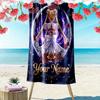 Custom NameMoon, Sailor, Princess Beach Towel Soft Microfiber Summer Towel Quick Dry Absorbent Towel for Beach Swimming Pool Travel