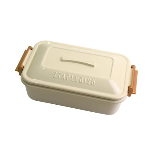 Sabu Staple Antibacterial Tight Lunch Container, 1 Tier, Beige, 600mL, 377006