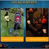 Solar Lights Outdoor 1 Set Crow on Skull Solar Halloween Lights with Stake Waterproof LED Light Decorations for Outdoor Decor